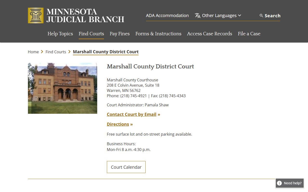 Marshall County civil court records