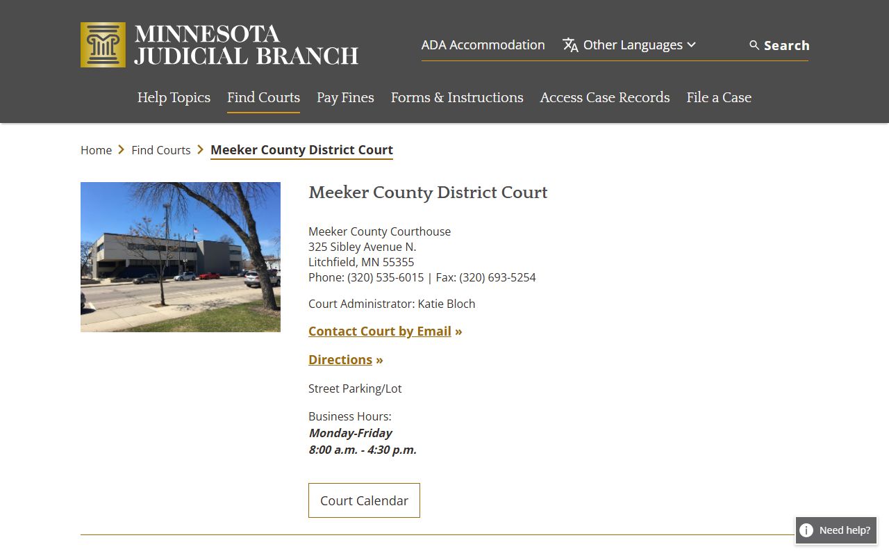 Meeker County civil court records