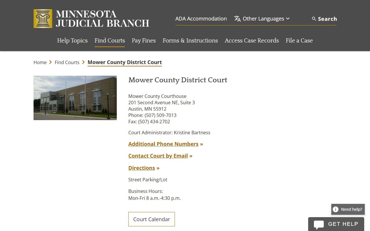 Mower County civil court records