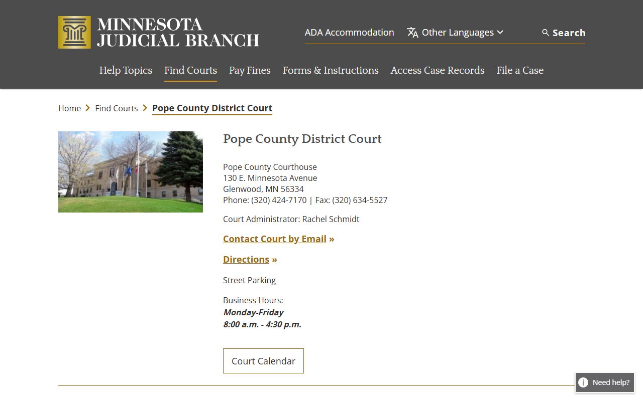 Pope County civil court records
