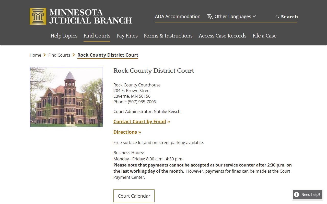 Rock County civil court records